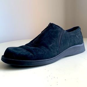 Ecco Slip On Loafers with Front Zip Closure - Black